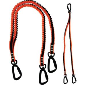 Twin Tail Tool Lanyard with 3 X Double Action Karabiners